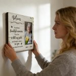 Marco conmemorativo personalizado con nombre, año y texto Decoración para el hogar en memoria de un ser querido Regalo de condolencia por la pérdida de un ser querido