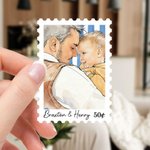 Personalisierte Aquarell Foto Streifen Stempel Design Aufkleber mit Namen täglichen Gebrauch Geburtstag Jahrestag Geschenk für Familie Freunde