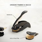 Timbro a secco personalizzato in metallo con logo e testo, con sacchetto di stoccaggio - Regalo di compleanno e anniversario per amanti dei libri