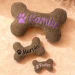 Personalized Bone Pet Toy with Embroidered Name Dog Training Birthday Gift for Dog Owner Pet Trainer