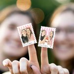 Personalisierte Aquarell Foto Streifen Stempel Design Aufkleber mit Namen täglichen Gebrauch Geburtstag Jahrestag Geschenk für Familie Freunde