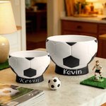 Personalisierte wasserdicht Fußball themed Snack Schüssel mit Namen Home Decor Spiel Nächte Geburtstag Geschenk für Fußball-Liebhaber Familie