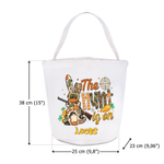 Personalised Cute Egg Hunter Bunny Easter Basket with Name Easter Party Eggs Hunting Gift for Kids