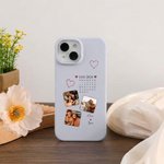 Personalized 3 Photos Name Phone Case for iPhone or Samsung Daily Use Birthday Anniversary Gift for Couples Friends
