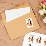 Personalisierte Aquarell Foto Streifen Stempel Design Aufkleber mit Namen täglichen Gebrauch Geburtstag Jahrestag Geschenk für Familie Freunde