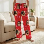 Pantalon de pyjama long à cordon de serrage avec nom Cadeau d'anniversaire de Saint-Valentin pour femmes hommes enfants
