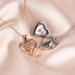Collana personalizzata con foto, medaglione a forma di cuore - Regalo per donne
