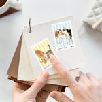 Personalisierte Aquarell Foto Streifen Stempel Design Aufkleber mit Namen täglichen Gebrauch Geburtstag Jahrestag Geschenk für Familie Freunde