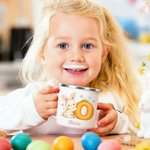Tasse en émail 12 oz avec nom Cadeau de Pâques pour les enfants