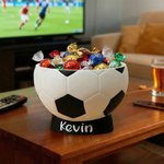 Personalisierte wasserdicht Fußball themed Snack Schüssel mit Namen Home Decor Spiel Nächte Geburtstag Geschenk für Fußball-Liebhaber Familie
