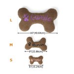 Personalized Bone Pet Toy with Embroidered Name Dog Training Birthday Gift for Dog Owner Pet Trainer