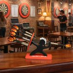 Personalized Multicolor Ancient Rome Gladiator Fighter Archer Dart Holder with Text Desk Decor Birthday Game Club Gift for Dart Lovers