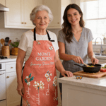 Gepersonaliseerd Geboortebloem Oma's Tuin Verstelbaar Waterdicht Schort met Naam en Jaar Moederdag Verjaardagscadeau voor Oma Mama