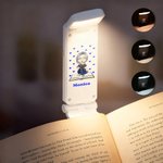 Luce da lettura a LED con clip personalizzata con nome e personaggio animato, ricaricabile ed a lunga durata - Regalo per donne, uomini e ragazzi