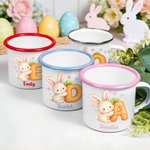 Tasse en émail 12 oz avec nom Cadeau de Pâques pour les enfants