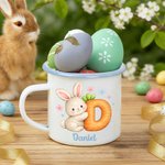 Tasse en émail 12 oz avec nom Cadeau de Pâques pour les enfants