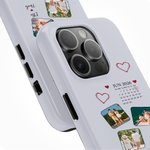 Personalized 3 Photos Name Phone Case for iPhone or Samsung Daily Use Birthday Anniversary Gift for Couples Friends