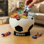 Personalisierte wasserdicht Fußball themed Snack Schüssel mit Namen Home Decor Spiel Nächte Geburtstag Geschenk für Fußball-Liebhaber Familie