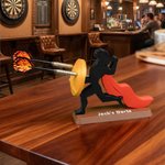 Personalized Multicolor Ancient Rome Gladiator Fighter Archer Dart Holder with Text Desk Decor Birthday Game Club Gift for Dart Lovers