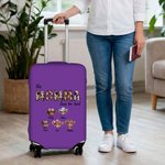 Personalised 1-8 Cute Highland Cows Luggage Protective Cover with Names Travel Essentials Birthday Gift for Travel Lover Mom Grandma