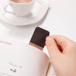 Personalized Flower Pink Bow Magnetic PU Leather Bookmark Clip with Name Reading Accessories Birthday Gift for Book Lovers