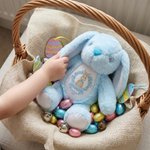 Jouet en peluche lapin avec nom et année de la première fête de Pâques Cadeau de fête de bébé pour les enfants