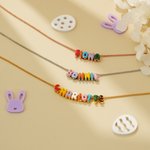 Gepersonaliseerde Kleurrijke 3D Emaille Sterling Zilver Naamketting met Bubbelletters Minimalistische Sieraden Verjaardagscadeau voor Vrienden Familie