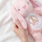 Jouet en peluche lapin avec nom et année de la première fête de Pâques Cadeau de fête de bébé pour les enfants
