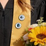 Personlig Med deg på din Graduation Photo Round Shape Graduation Lape Pin Badge med tekst Graduation Birthday Gift for Graduate