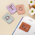 Personalized Flower Pink Bow Magnetic PU Leather Bookmark Clip with Name Reading Accessories Birthday Gift for Book Lovers