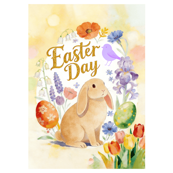 Floral Eggs Easter Ecard