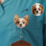 Personalized 1-3 Pet Photos Badge Reel Nurse Week Birthday Gift for Pet Lovers Nurses Medical Staff