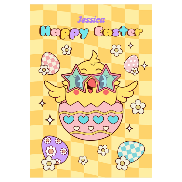 Chick in Egg Easter Ecard