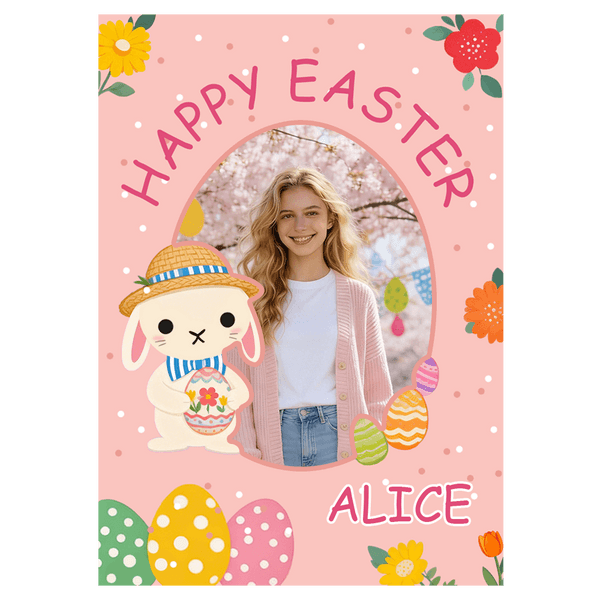 Easter Bunny and Photo Frame Ecard