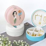 Personalisierte Bogen Stethoskop Geburt Blume Cartoon Charakter Lederschmuck Box mit Namen Wertschätzung Geburtstagsgeschenk für Krankenschwester Arzt medizinisches Personal