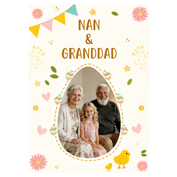 Floral and Chick Easter Ecard