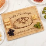 Personalised Engraved Name Sourdough Handmade with Love Charcuterie Chopping Board with Juice Groove Kitchen Decor Birthday Gift for Bakers