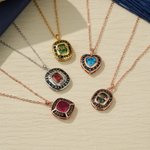 Personalized Birthstone Shield Badge Sterling Silver Necklace with Text Dainty Jewelry Class of 2026 Graduation Gift for Graduates Friends Classmates