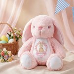 Jouet en peluche lapin avec nom et année de la première fête de Pâques Cadeau de fête de bébé pour les enfants