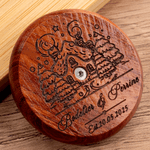 Personalized Multi-Pattern UFO Wooden Bread Lame with Name Text and Date for Valentine's Day Engagement Gift for Bakers Couples