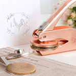 Personalised Birth Flower Book Embosser Stamp Hand Held Embosser with Initial Wedding Birthday Gift for Couple Friend