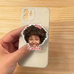 Personalized Photo Design Acrylic Magnetic Phone Grip Stand Holder with Name and Year Mobile Phone Accessories Birthday Gift for Women