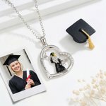 Personalized Heart Graduation Character Zircon Necklace with Name Dainty Jewellery Daily Wear Graduation Gift for Graduates
