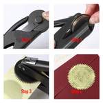 Personalised Birth Flower Book Embosser Stamp Hand Held Embosser with Initial Wedding Birthday Gift for Couple Friend