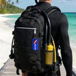 Personalisierte Multicolor Taucher Flagge Design Acryl Gepäckanhänger mit Text Reisezubehör Tauchen Ausbildung Geburtstag Geschenk für Taucher