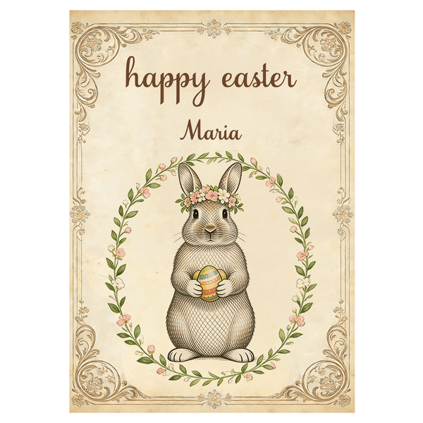 Vintage Floral Easter Ecard