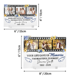 Personalized Photo Square Acrylic Plaque with Name and Date Bookshelf Display Memorial Day Gift for Those Who Has Lost a Loved One