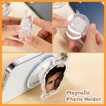 Personalized Photo Design Acrylic Magnetic Phone Grip Stand Holder with Name and Year Mobile Phone Accessories Birthday Gift for Women