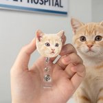 Personalized 1-3 Pet Photos Badge Reel Nurse Week Birthday Gift for Pet Lovers Nurses Medical Staff
