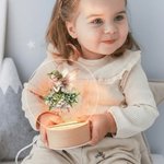 Personalised Birth Flower Fairy Acrylic Night Light with Name and Wooden Base Room Decor Birthday Gift for Girls